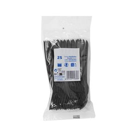 Łyżka Wielokrotnego Użytku z PP Czarna 15cm (50 Sztuk)
