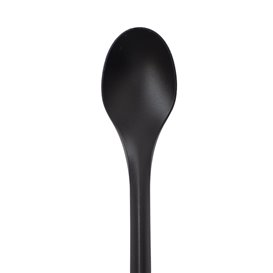 Łyżeczka Wielokrotnego Użytku z PP Czarna 12,4cm (25 Sztuk)
