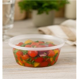 Pojemnik PP na Sos Okrągły z Pokrywka 6Oz/180ml (100 Sztuk)