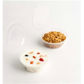Pojemnik PP na Sos Okrągły z Pokrywka 6Oz/180ml (100 Sztuk)