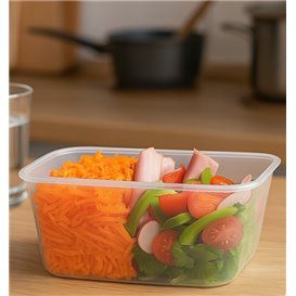 Pojemnik Plastikowy Prostokątny Przezroczysty PP 1.000ml 17,4x11,5x8cm (25 Sztuk)