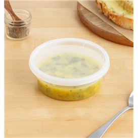 Pojemnik Plastikowy PP z Pokrywka Przezroczysty “Deli Range” 240ml (40 Sztuk)