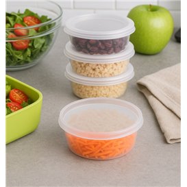 Pojemnik Plastikowy PP z Pokrywka Przezroczysty “Deli Range” 240ml (240 Sztuk)