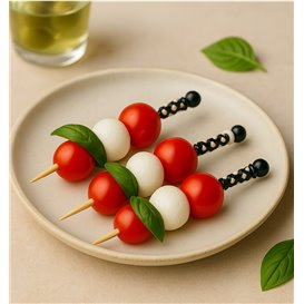 Fingerfood patyczki wykałaczki Dekoracyjne Czarny i Biały 9cm (1.200 Sztuk)