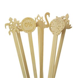 Bambusowe Mieszadełko do Napój 0% Alkohol 14cm (50 Units)