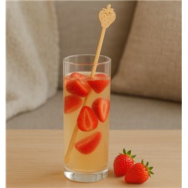 Bambusowe mieszadełko do Napój Truskawka 18cm (50 Units) 