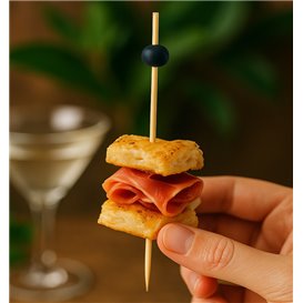 Fingerfood patyczki wykałaczki Dekoracyjne Czarny 12,5cm w pudełku (100 Sztuk)
