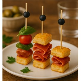 Fingerfood patyczki wykałaczki Dekoracyjne Czarny 12,5cm w pudełku (100 Sztuk)