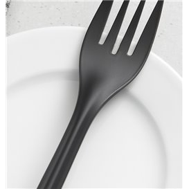 Widelec Wielokrotnego Użytku z PP Czarny 17,5cm (50 Sztuk)