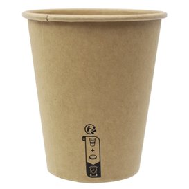 Kubki Papierowe 9Oz/290ml Kraft Ø8,0cm (50 Sztuk) 