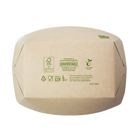 Tacka Papierowa Kraft 800ml 24x16x5,2cm (500 Sztuk)