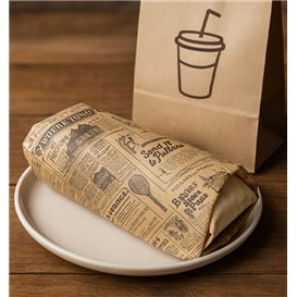 Papier Pergaminowy do Frytek Kraft "Times" 28x34cm (4.000 Sztuk)