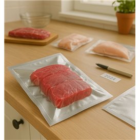 Woreczki Strunowe Srebre 90 Mikrony 170x250mm (100 Sztuk)