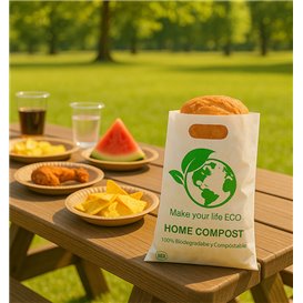 Worki Plastikowe z Wyciętym Uchwytem Bio Home Compost 20x33cm 20µm (100 Sztuk)