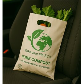 Worki Plastikowe z Wyciętym Uchwytem Bio Home Compost 20x33cm 20µm (100 Sztuk)