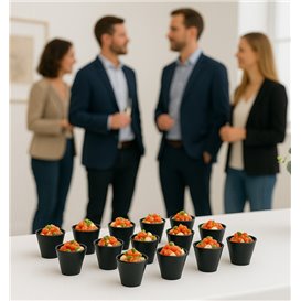 Fingerfood Kubek Czarny Wielokrotnego Użytku "Punto" PS 60ml (750 Sztuk)