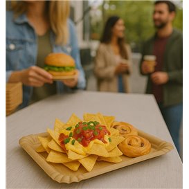 Taca Papierowa Kraft Prostokątna 16x22 cm (100 Sztuk)