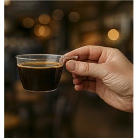 Filiżanka Wielokrotnego Użytku Przezroczysta "Cup" PS 90ml (50 Sztuk)