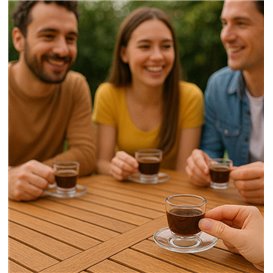 Filiżanka do Espresso Wielokrotnego Użytku Durable Przezroczysta SAN 80ml (36 Sztuk)