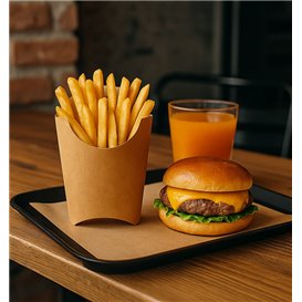 Pudełko Kraft na Frytki Duży 8,2x3,3x14,9cm (25 Sztuk)