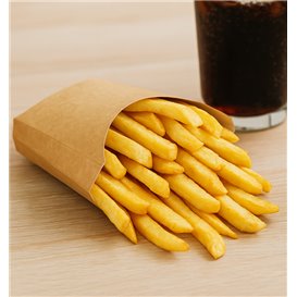 Pudełko Kraft na Frytki Duży 8,2x3,3x14,9cm (25 Sztuk)