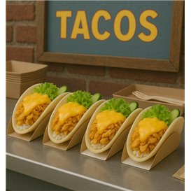 Tacka Papierowa na Tacos 13,5x2,5x6cm (1000 Sztuk)