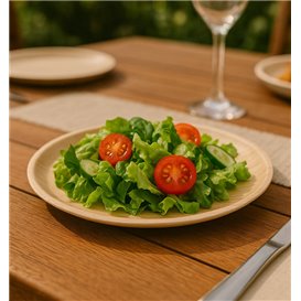 Talerz Okrągły z Liści Palmowych Ø25cm (25 Sztuk)