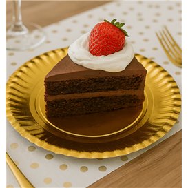Talerz Papierowy Okrągły Złoty 21cm (1.000 Sztuk)