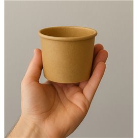 Pojemnik Papierowy na Sosy Kraft 100ml Ø7,3cm (50 sztuk)