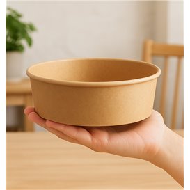 Pojemnik Papierowy Kraft-Kraft na Sałatkę 1.000ml Ø16,6cm (50 Sztuk)