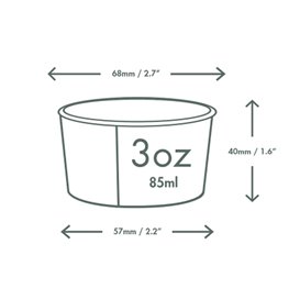 Słoik Kartonowy do Lodów 4Oz/114ml (50 Sztuk)