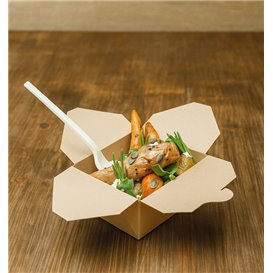 Pudełko z Papieru Bambusowego Kraft 10,7x9x6,5cm 700ml (400 Sztuk)