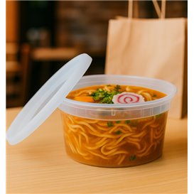 Pojemnik Plastikowy PP z Pokrywka Przezroczysty “Deli Range” 480ml (240 Sztuk)