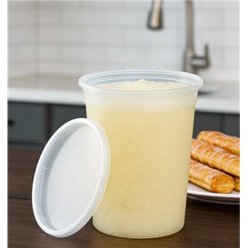 Pojemnik Plastikowy PP z Pokrywka Przezroczysty “Deli Range” 960ml (40 Sztuk)