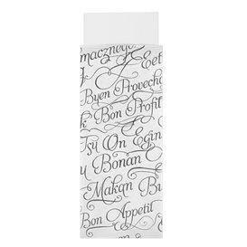 Etui na Sztućce z serwetką "Ciesz Się Posiłkiem" 11x25cm (800 Sztuk)