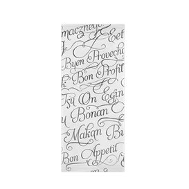 Etui na Sztućce z serwetką "Ciesz Się Posiłkiem" 11x25cm (800 Sztuk)