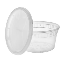 Pojemnik Plastikowy PP z Pokrywka Przezroczysty “Deli Range” 360ml (40 Sztuk)