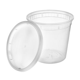 Pojemnik Plastikowy PP z Pokrywka Przezroczysty “Deli Range” 720ml (40 Sztuk)