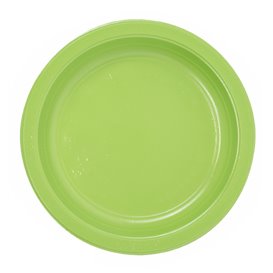 Talerz Plastikowe PS Wielokrotnego Użytku Płaski Limonkowym Ø165mm (450 Sztuk)