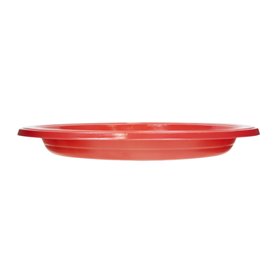 Talerz Plastikowe PS Wielokrotnego Użytku Płaski Czerwerne Ø165mm (25 Sztuk)