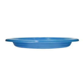 Talerz Plastikowe PS Wielokrotnego Użytku Płaski Niebieski Ciemny Ø220mm (25 Sztuk)