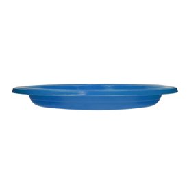 Talerz Plastikowe PS Wielokrotnego Użytku Płaski Niebieski Ciemny Ø165mm (25 Sztuk)