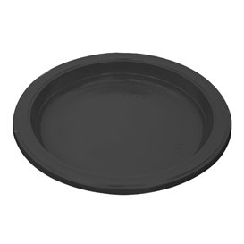 Talerz Plastikowe PS Wielokrotnego Użytku Płaski Czarni Ø220mm (300 Sztuk)