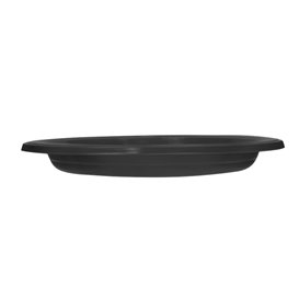 Talerz Plastikowe PS Wielokrotnego Użytku Płaski Czarni Ø165mm (25 Sztuk)