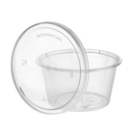 Pojemnik na Sosy PP Przezroczysty z pokrywką 120ml (1.000 Sztuk)