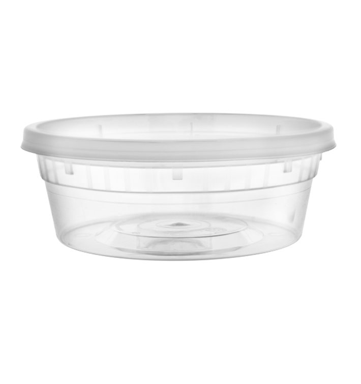 Pojemnik Plastikowy PP z Pokrywka Przezroczysty “Deli Range” 250ml (240 Sztuk)