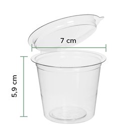 Pojemnik Okrągły z Pokrywką na Zawiasie APET 125ml (405 Sztuk)