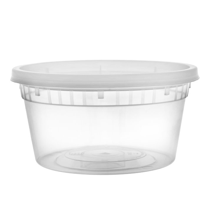 Pojemnik Plastikowy PP z Pokrywka Przezroczysty “Deli Range” 370ml (40 Sztuk)