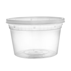 Pojemnik Plastikowy PP z Pokrywka Przezroczysty “Deli Range” 460ml (40 Sztuk)