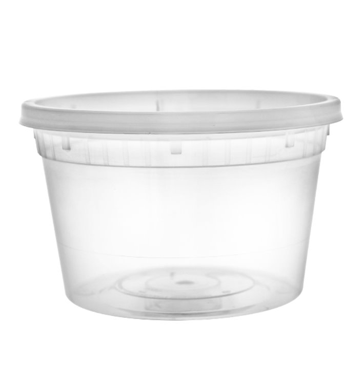 Pojemnik Plastikowy PP z Pokrywka Przezroczysty “Deli Range” 460ml (40 Sztuk)